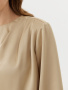 Блуза из атласной ткани с асимметричными складками 2.7.3-882-5 (золотистый беж)
