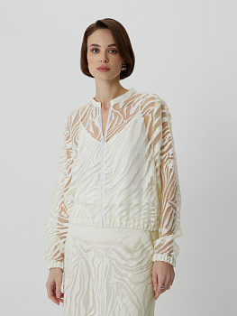 Бомбер из жаккардовой органзы