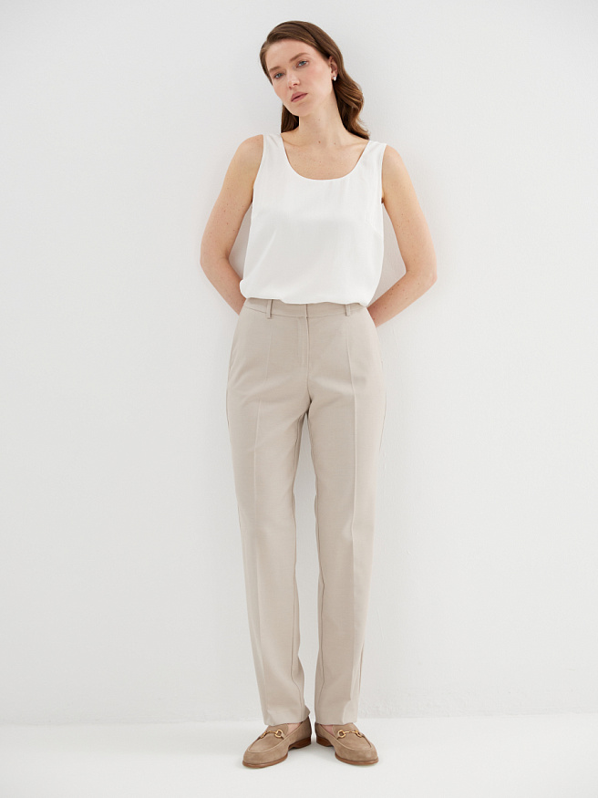 Костюмные брюки зауженного силуэта