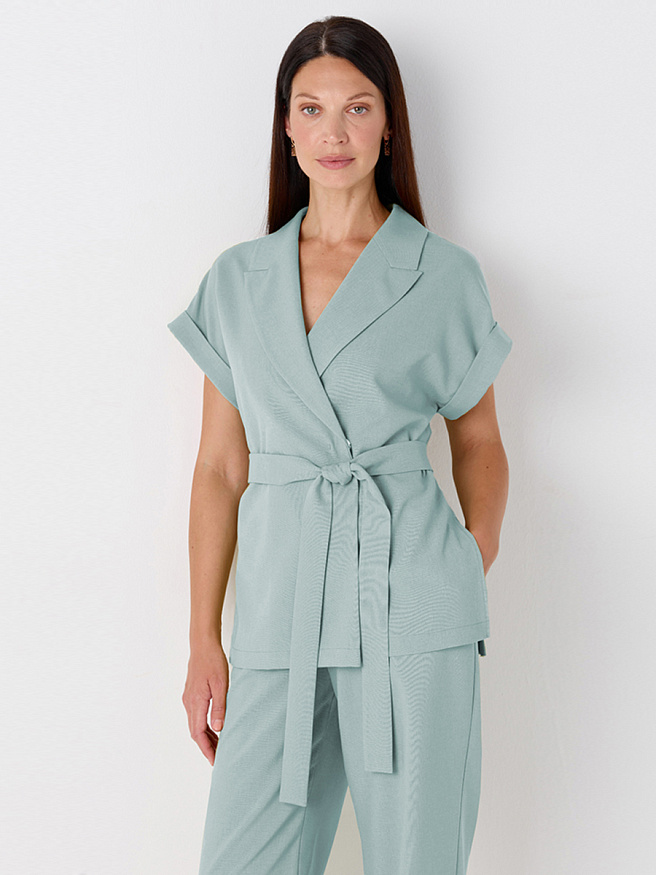 Двубортный жакет без подкладки