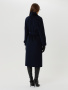 Пальто двубортное демисезонное с шерстью 7596  В8179  Темно-синий 170