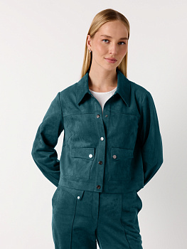 Жакет-курточка из замшевого трикотажа