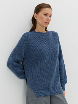 Джемпер из вязаного трикотажа с шерстью