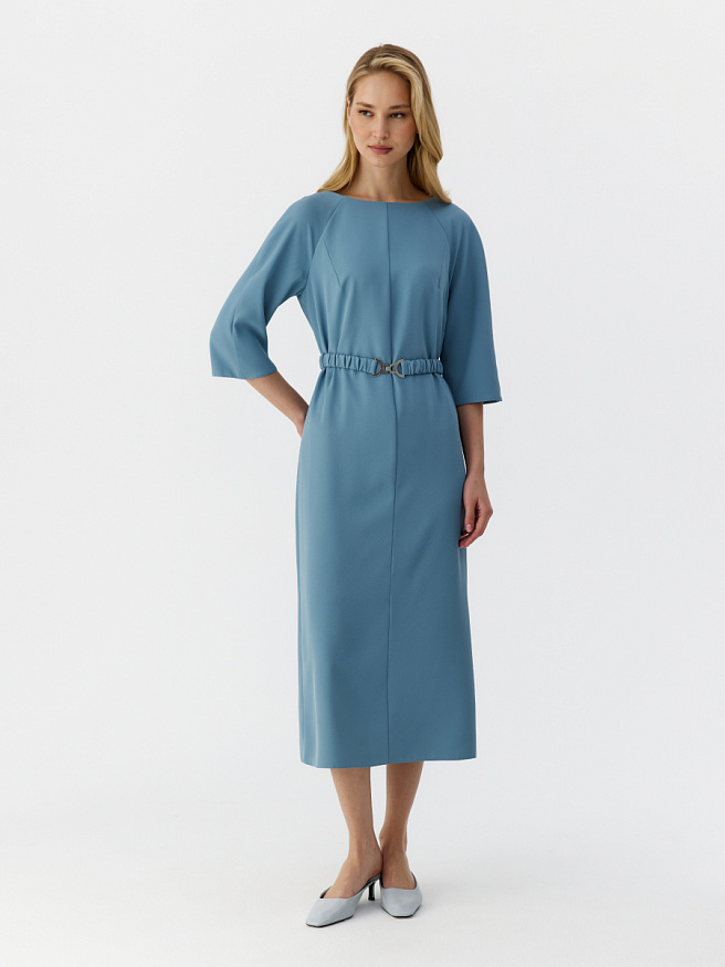Платье миди из крепа