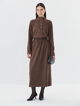 Платье миди на кулиске