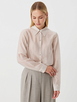 Классическая рубашка из тенселя и шерсти