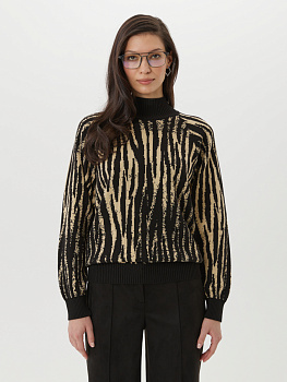 Вязаный джемпер с авторским жаккардом Вязаный джемпер с авторским жаккардом