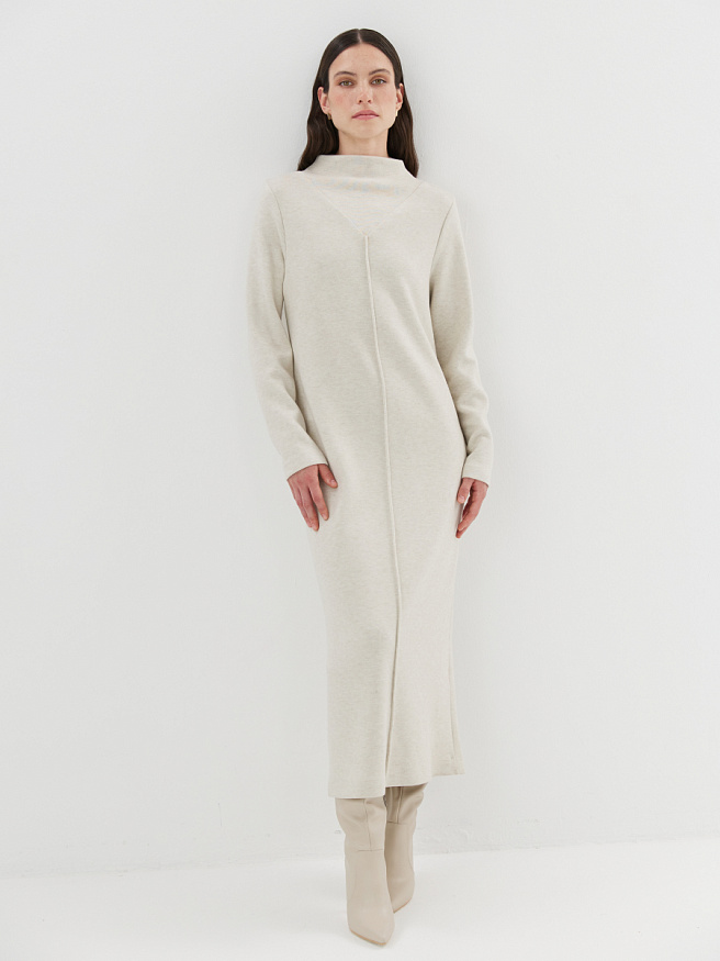 Платье миди из трикотажа