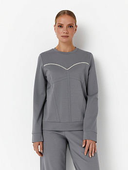 Свитшот с жемчужным декором