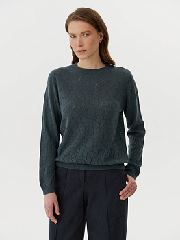 Джемпер с ажурной фактурой