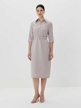 Платье с фактурой "пье-де-пуль"