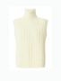 Трикотажный жилет с шерстью и горловиной-стойкой 3.V.2-412-5 (молочный) 