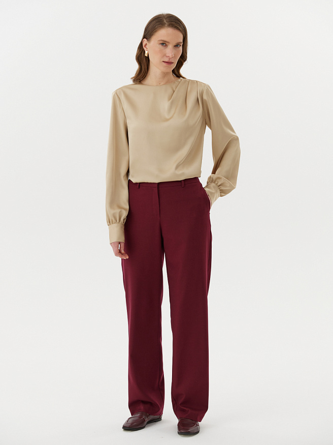 Костюмные брюки зауженного силуэта