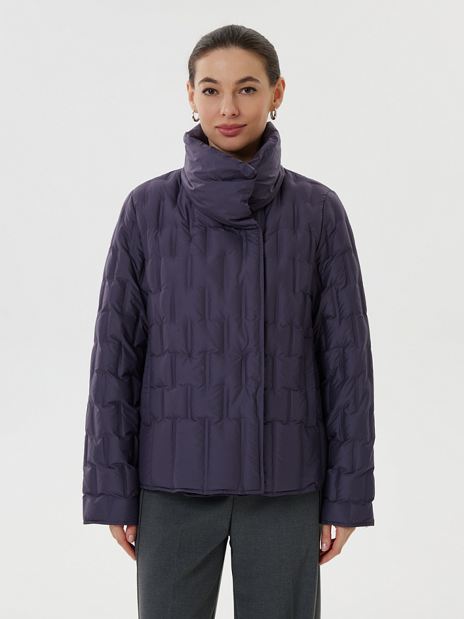 Куртка с утиным пухом в благородном баклажановом оттенке