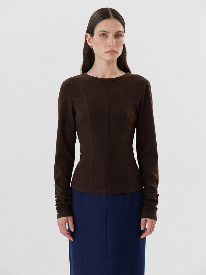 Джемпер из трикотажа с рельефами