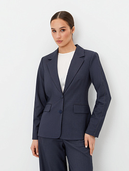 Однобортный жакет приталенного силуэта с декором