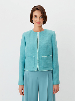 Жакет из твида с бисерным декором