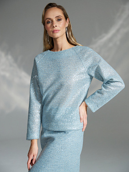 Джемпер из трикотажа с паетками