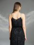 Топ из фактурной вискозы на бретелях 2.71.3-391-5 (черные переливы) 
