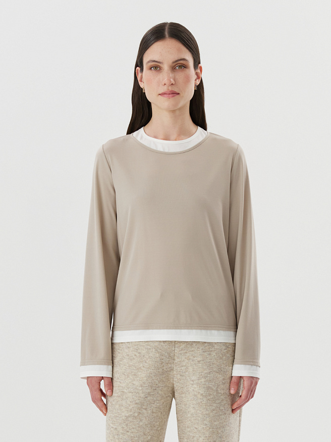 Джемпер из вискозы с эффектом многослойности