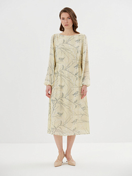 Платье из шифона с принтом