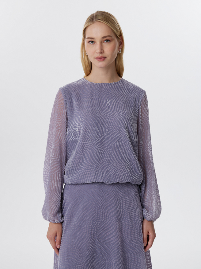 Блузка из деворе с кулиской