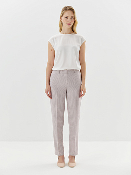 Брюки с фактурой "пье-де-пуль"