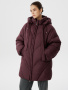 Куртка из био-пуха с капюшоном на молнии в винном цвете 1.13.2-32-5 (Винный)