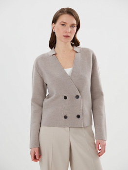 Вязаный двубортный кардиган